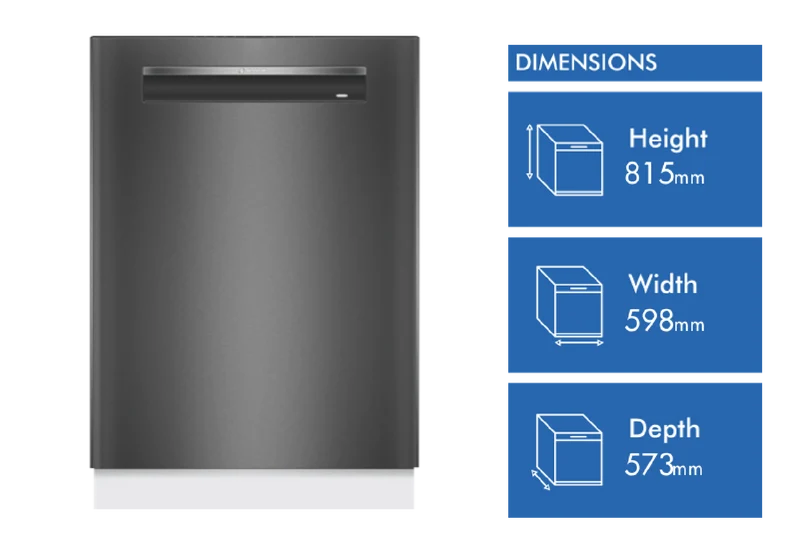 Bosch Series 6 Built-Under Dishwasher, Brushed Black Stainless Steel