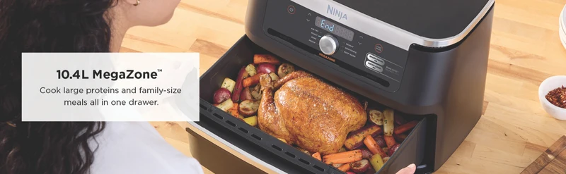 Ninja XXXL Flexi Drawer Air Fryer Silver Black