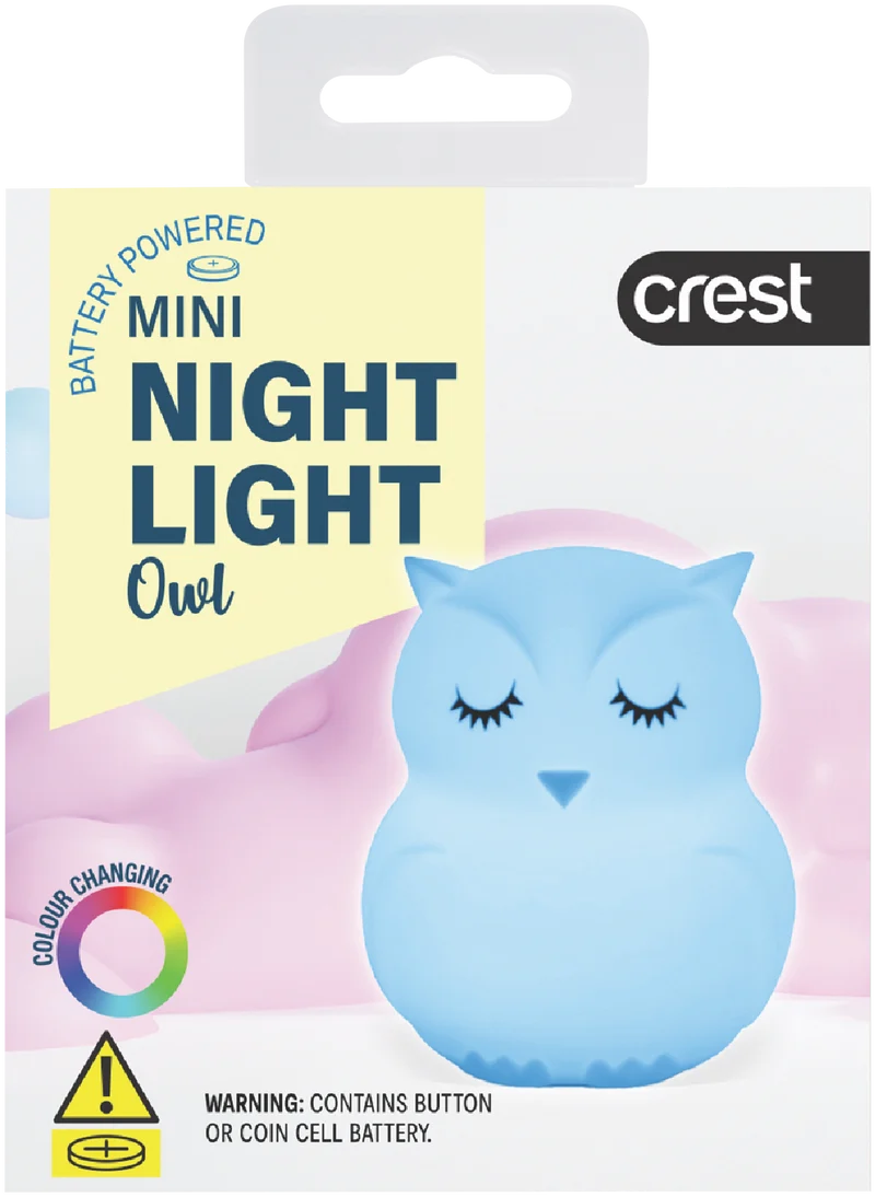 Crest Kids Multi-Coloured Mini Night Light Owl