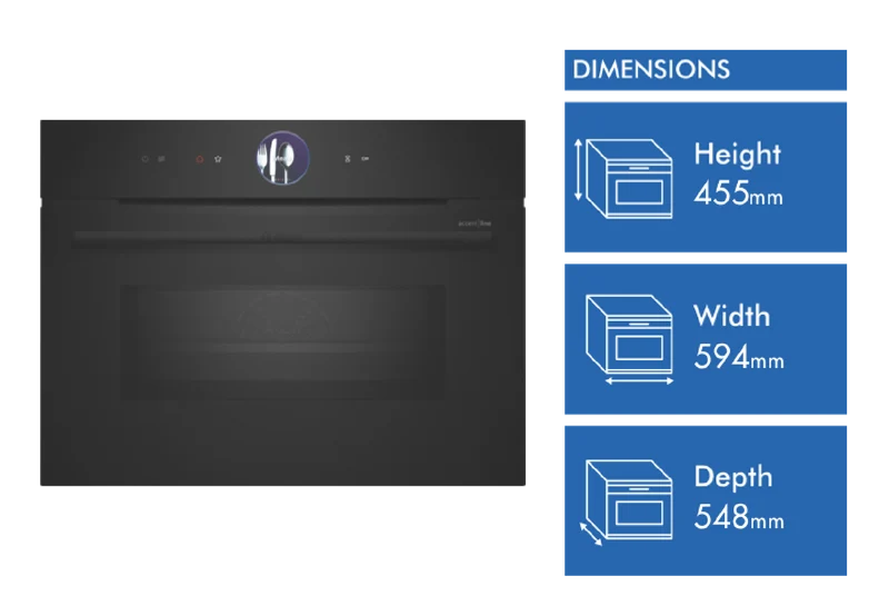 Bosch Series 8 Accentline 45cm Built In Combination Microwave Oven