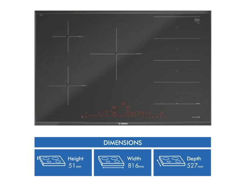 Bosch Series 8 Accentline 80cm Induction Cooktop