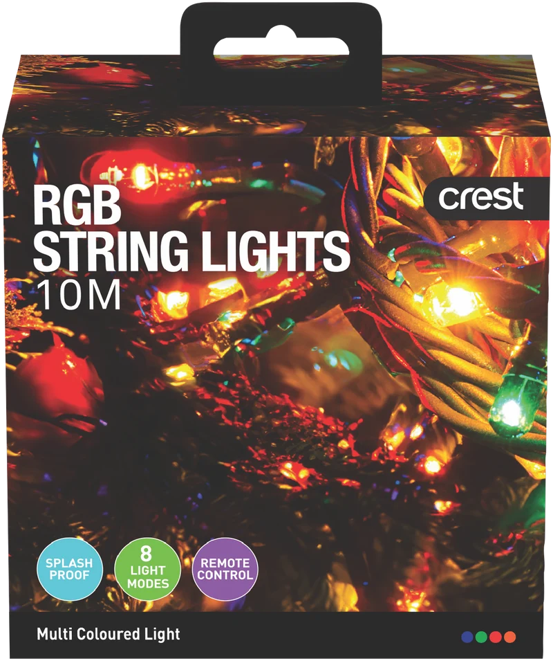 Crest RGB Christmas String Lights (10M)