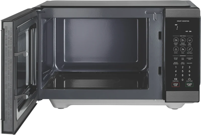 Sharp 26L 900W Flatbed Inverter Microwave Black Stainless Steel