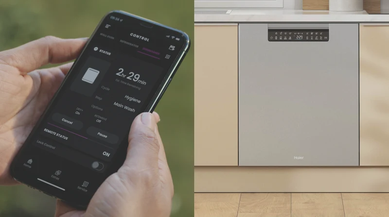 Haier 600 Series Built Under Dishwasher, Steam, Stainless Steel