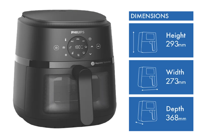 Philips 2000 Series 4.2 Litre Large Airfryer Black