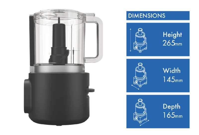 KitchenAid Go Cordless 5 Cup Food Chopper Matte Black