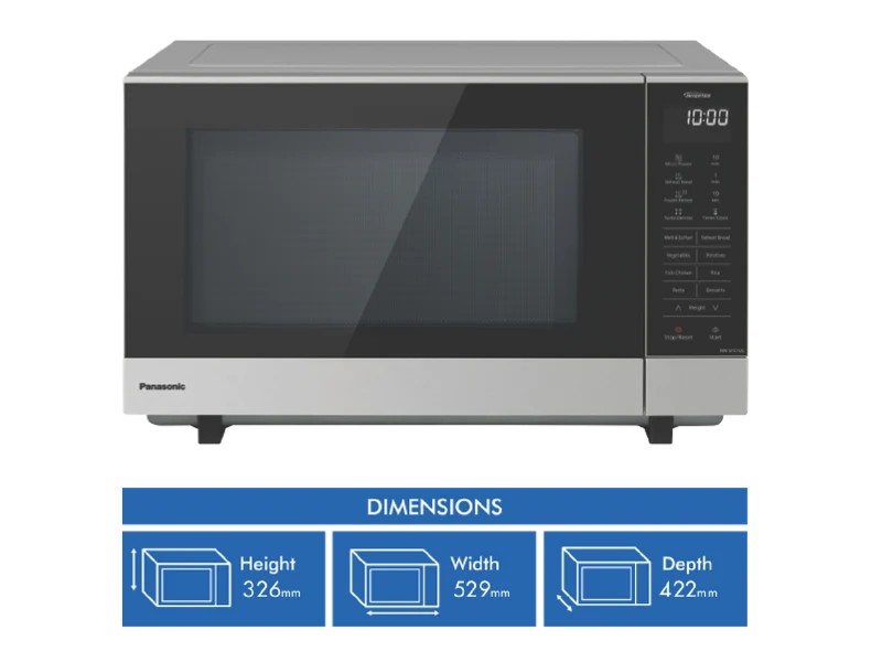 Panasonic 27L 1000W Flatbed Microwave Stainless Steel