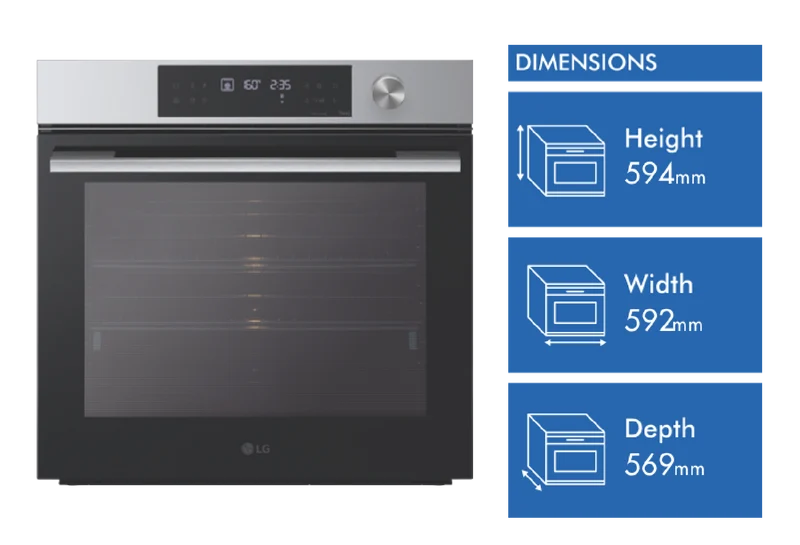 LG Series 7 76L InstaView Pyro Oven - Stainless Steel