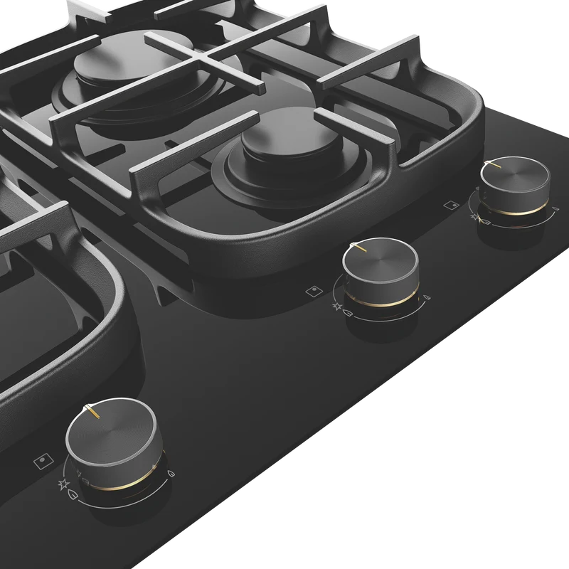 Electrolux 90cm Black Ceramic Glass Gas Cooktop