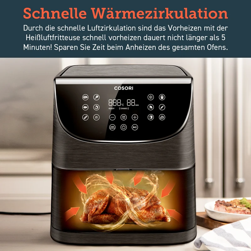 COSORI 3,5-Liter Heißluftfritteuse Schwarz