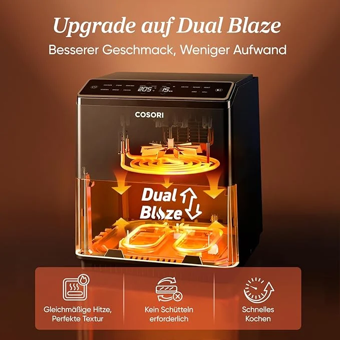 COSORI 6.4-Liter Smart Heißluftfritteuse Dual Blaze