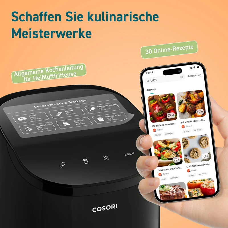 COSORI 2-Liter Mini Heißluftfritteuse