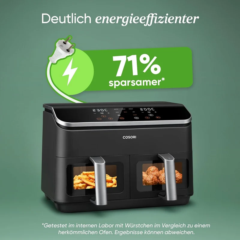 COSORI Dual Basket 8,5-Liter Heißluftfritteuse