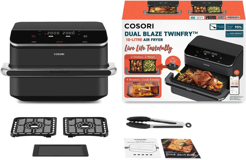 COSORI Dual Blaze Twinfry™ 10-Litre Heißluftfritteuse