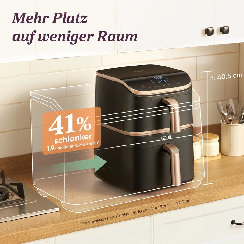 COSORI Turbo Tower™ 10,8-Liter Heißluftfritteuse Pro Smart