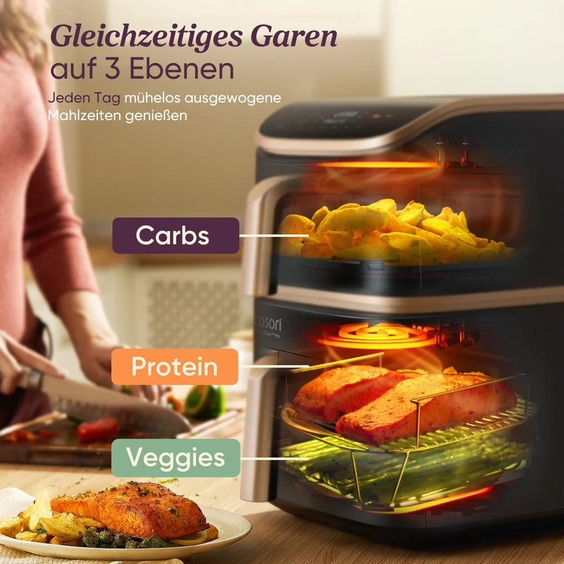 COSORI Turbo Tower™ 10,8-Liter Heißluftfritteuse Pro Smart