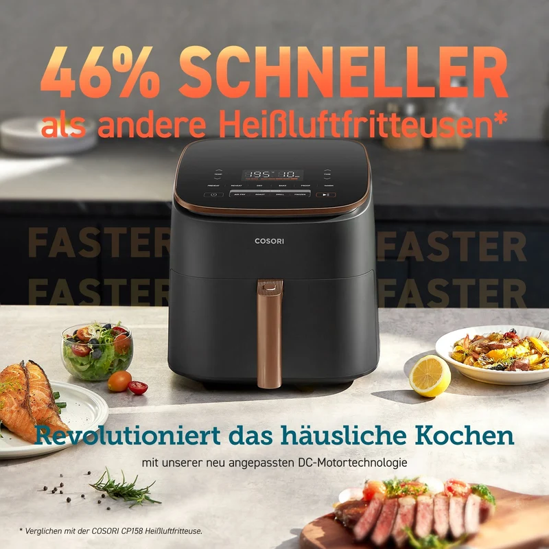 COSORI TurboBlaze™ 6.0-Liter Heißluftfritteuse mit DC Motor & Zubehör