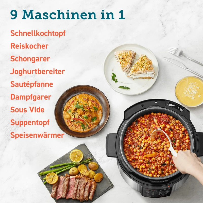 COSORI 5,7 L Schnellkochtopf, Schwarz