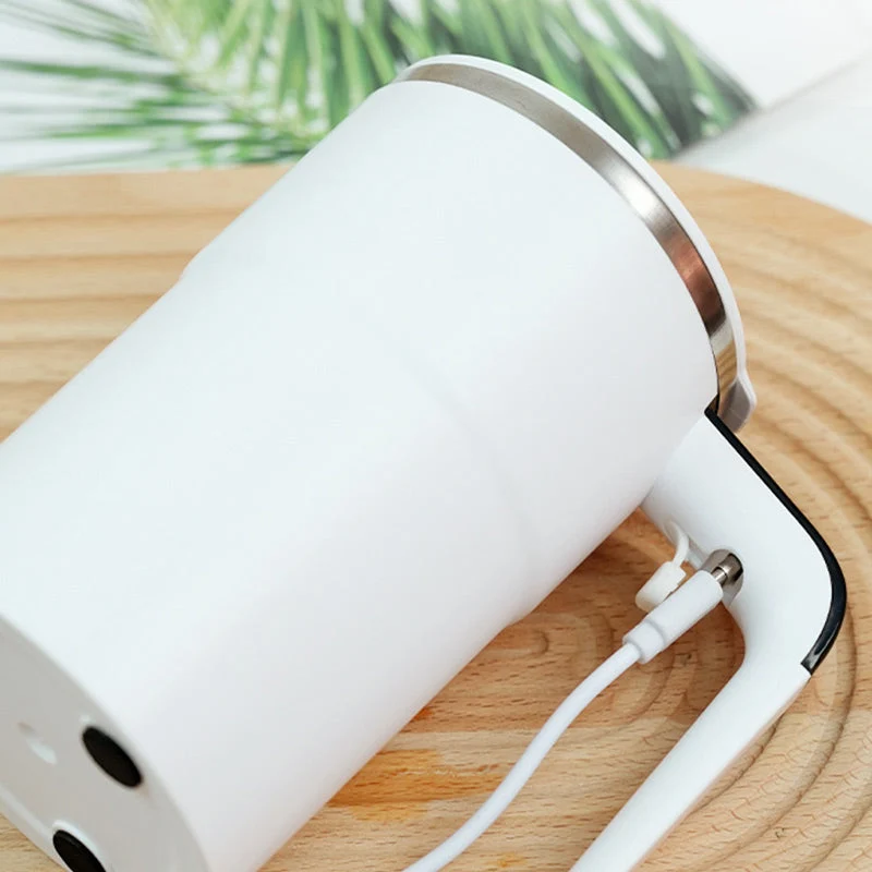 Selbstrührende Tasse | Magnetische Rührfunktion mit Temperaturanzeige & Edelstahl für Kaffee, Shakes und Getränke