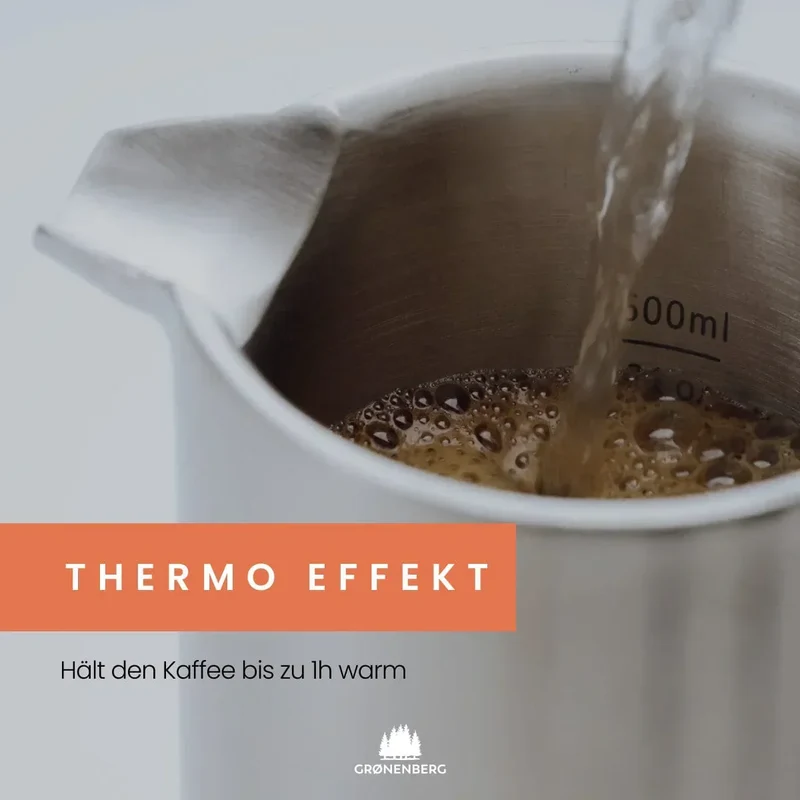 French Press aus Edelstahl | 350 ml Kaffeepresse mit doppelwandiger Isolierung
