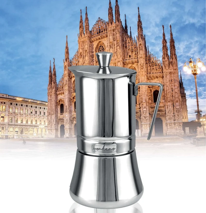 Espressokocher Edelstahl | Herdkocher für Induktion, Gas & Ceran