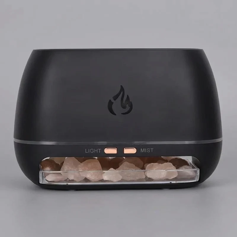 Aroma Diffuser | Luftbefeuchter mit Himalaya-Salz und LED-Flammeneffekt