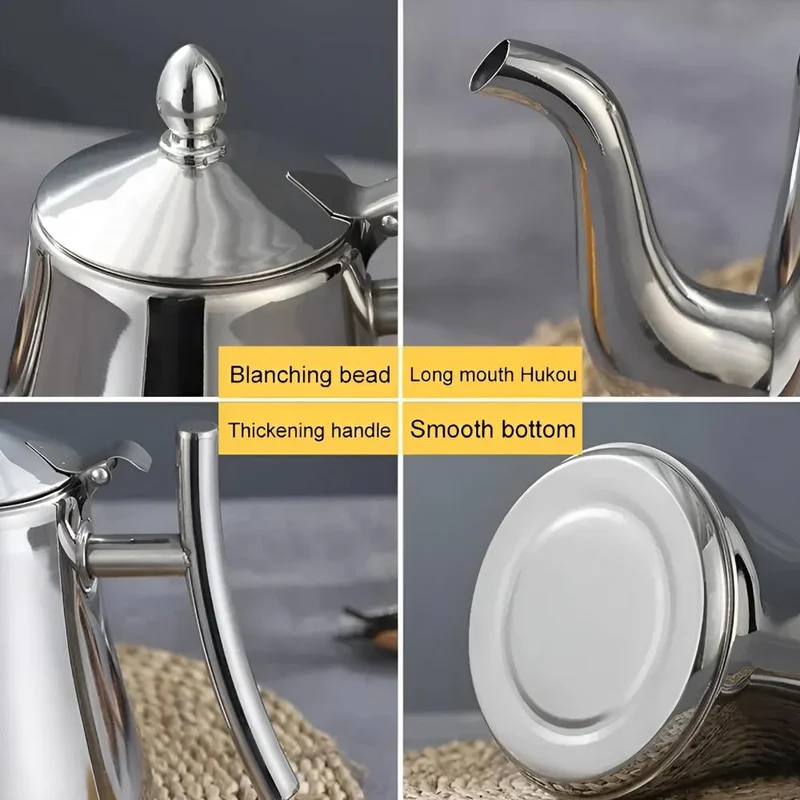 Wasserkessel mit Sieb | Edelstahl-Teekocher für Induktion, Gas, Ceran und Elektro mit 1 oder 1,5 Liter Volumen