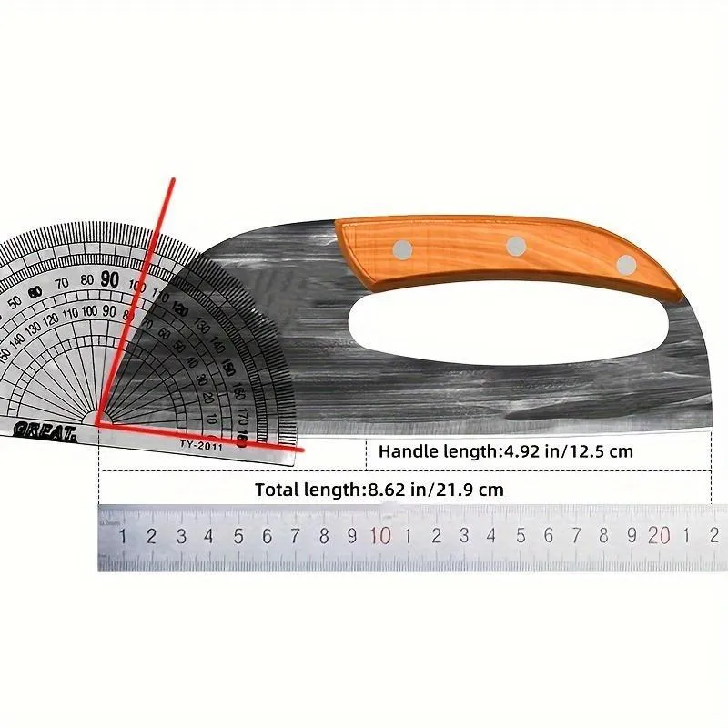 Küchenmesser aus Edelstahl mit ergonomischem Griff | Präzisionsmesser für Fleisch, Gemüse & Kräuter | Rutschfester Holzgriff