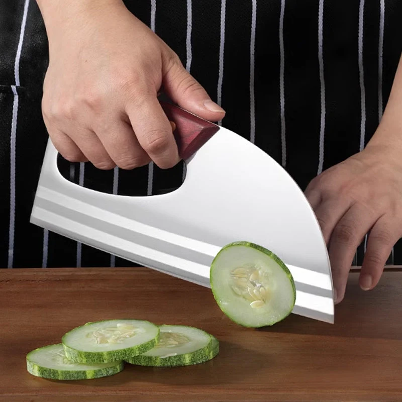 Küchenmesser aus Edelstahl mit ergonomischem Griff | Präzisionsmesser für Fleisch, Gemüse & Kräuter | Rutschfester Holzgriff