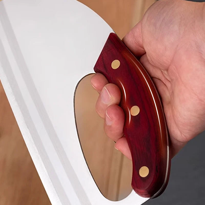 Küchenmesser aus Edelstahl mit ergonomischem Griff | Präzisionsmesser für Fleisch, Gemüse & Kräuter | Rutschfester Holzgriff
