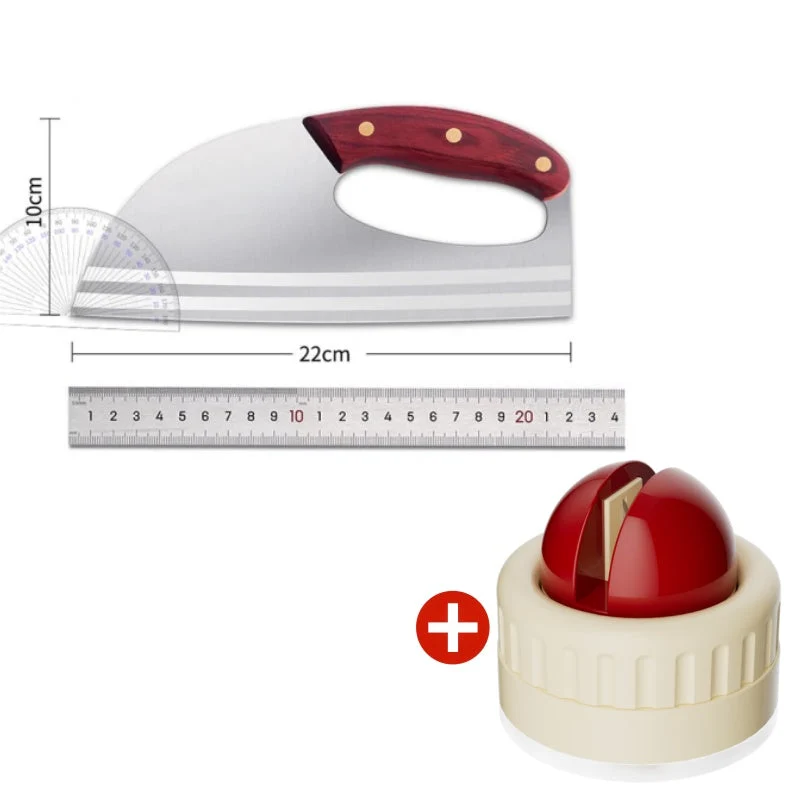Küchenmesser aus Edelstahl mit ergonomischem Griff | Präzisionsmesser für Fleisch, Gemüse & Kräuter | Rutschfester Holzgriff