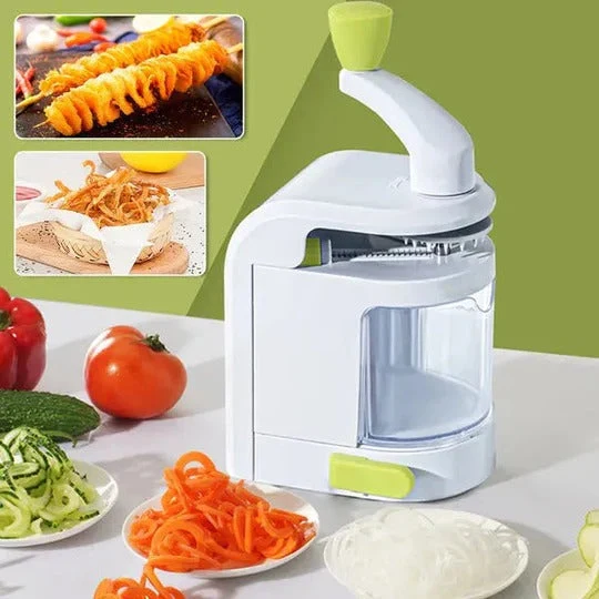 Spiralschneider für Gemüse | Multifunktionaler Gemüseschneider mit Edelstahlklingen | Für Zucchini, Karotten & Gurken