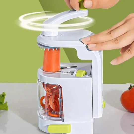 Spiralschneider für Gemüse | Multifunktionaler Gemüseschneider mit Edelstahlklingen | Für Zucchini, Karotten & Gurken
