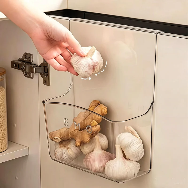 Über-Schranktür Aufbewahrungsbox transparent | Platzsparender Küchen-Organizer zum Einhängen | ClearSpace
