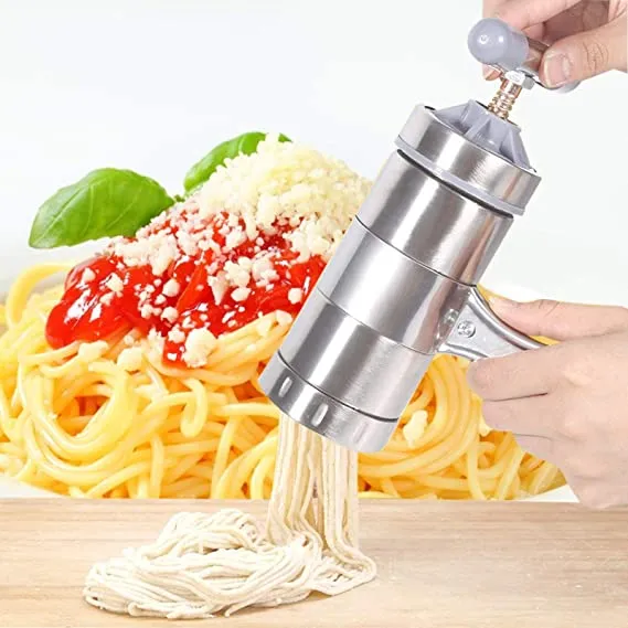 Manuelle Nudelmaschine aus Edelstahl | PastaVero – Frische Pasta in Profi-Qualität | Einstellbare Teigdicke & Tischklemme