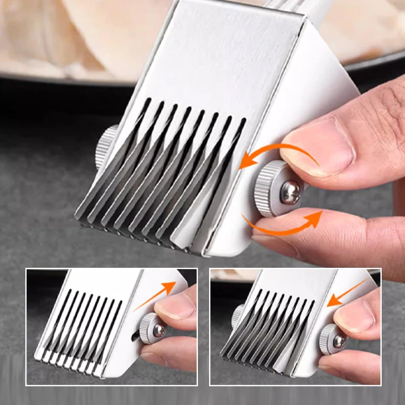 ProTender Fleischzartmacher | einstellbare Schnitttiefe bis 0,9 cm | bessere Marinadenaufnahme & gleichmäßiges Garen | sicherer Klingenschutz