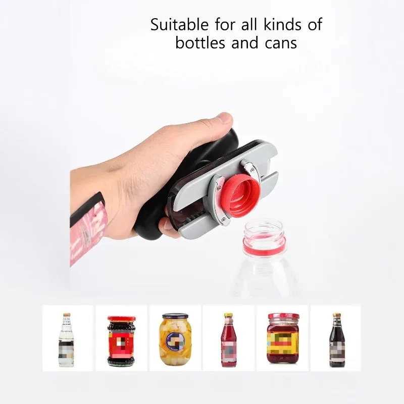 2-in-1 Dosenöffner für Dosen, Flaschen & Gläser | Ergonomischer, rutschfester Griff | Sicher mit glatten Kanten | Kompakt & tragbar