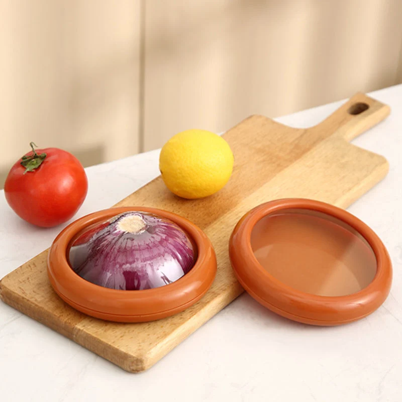 Frischebox Set 4-teilig für Obst & Gemüse | Zitronen-, Avocado-, Zwiebel- & Tomatenbox | Platzsparend, versiegelnd, lebensmittelecht