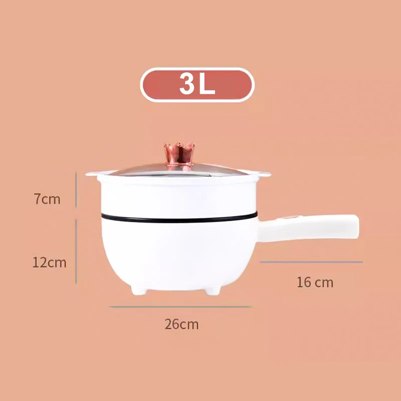 Elektrischer Multikocher 3–4 L | Braten, Schmoren, Dämpfen & Kochen | Antihaft, Timer 1–12 h | Kompakt mit Warmhalten