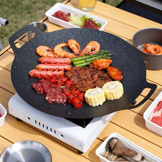 Steinpfanne Antihaft 28 cm | Gleichmäßige Hitze für Anbraten & Grillen | Für alle Herdarten geeignet