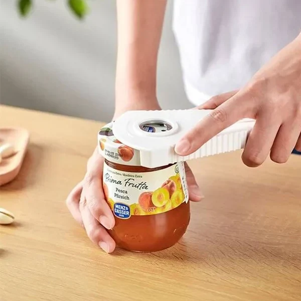 Multifunktionaler 6-in-1 Dosen- & Flaschenöffner mit Anti-Rutsch-Griff | Für Gläser, Flaschen & Verpackungen | 19×9 cm Küchenhelfer