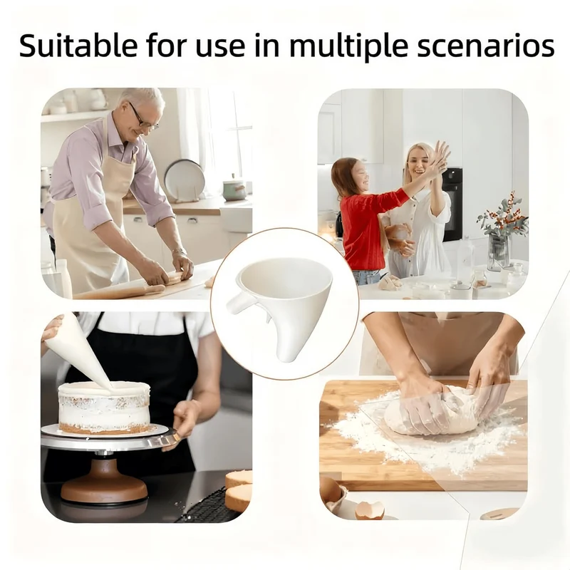 Mehltrichter für KitchenAid Mixer | Sauberes Einfüllen ohne Kleckern | Breite Öffnung für Mehl, Zucker & Flüssigkeiten