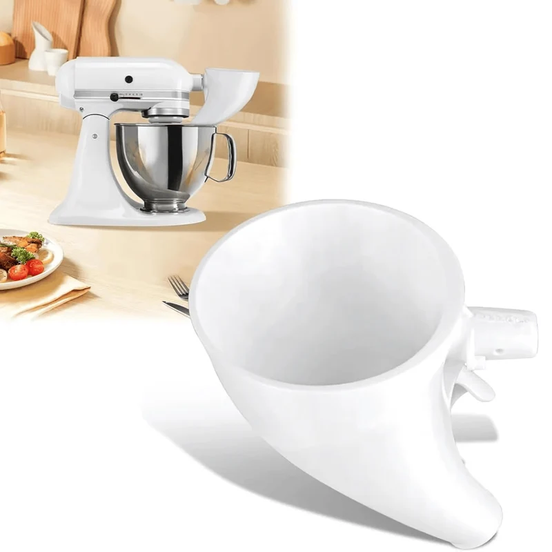Mehltrichter für KitchenAid Mixer | Sauberes Einfüllen ohne Kleckern | Breite Öffnung für Mehl, Zucker & Flüssigkeiten