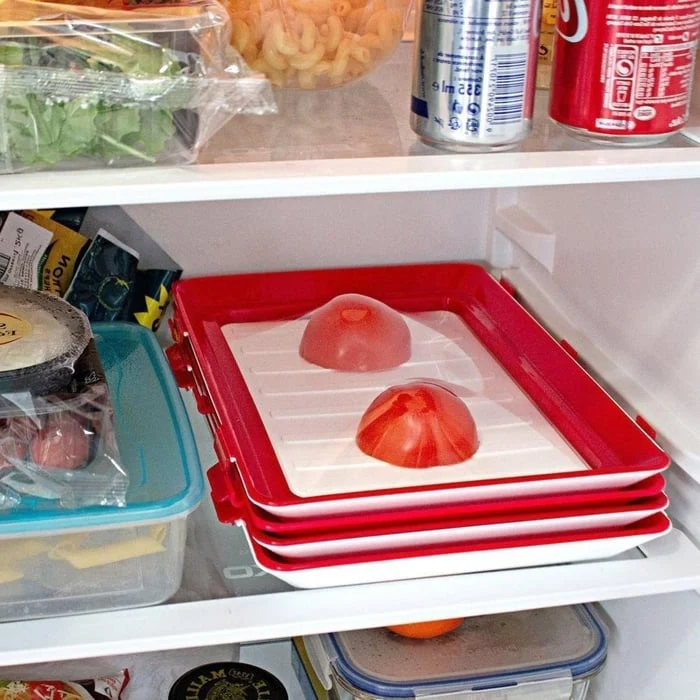 Frischhaltedosen Set mit elastischer luftdichter Folie | Stapelbare Lebensmittelbehälter für Kühlschrank & Meal Prep | Wiederverwendbar | FreshGuard Pro