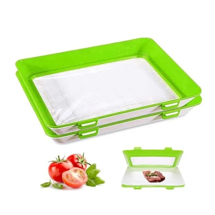 Frischhaltedosen Set mit elastischer luftdichter Folie | Stapelbare Lebensmittelbehälter für Kühlschrank & Meal Prep | Wiederverwendbar | FreshGuard Pro