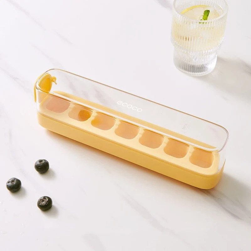 Eiswürfelbereiter mit Druck-Mechanik – ChillForge für perfekte Würfel ohne Kleckern | Stapelbar, leicht zu reinigen | Größen frei wählbar