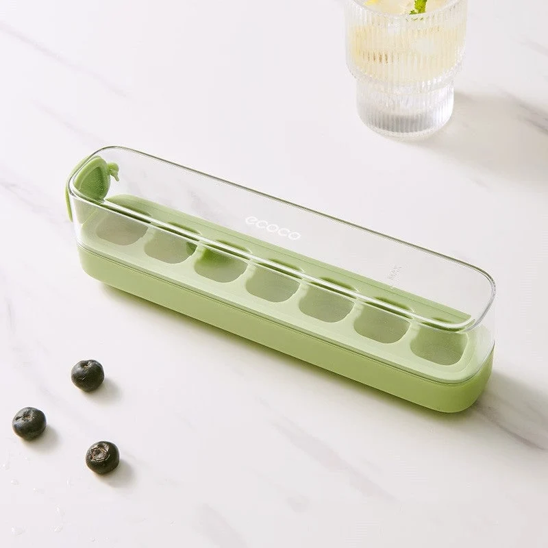 Eiswürfelbereiter mit Druck-Mechanik – ChillForge für perfekte Würfel ohne Kleckern | Stapelbar, leicht zu reinigen | Größen frei wählbar