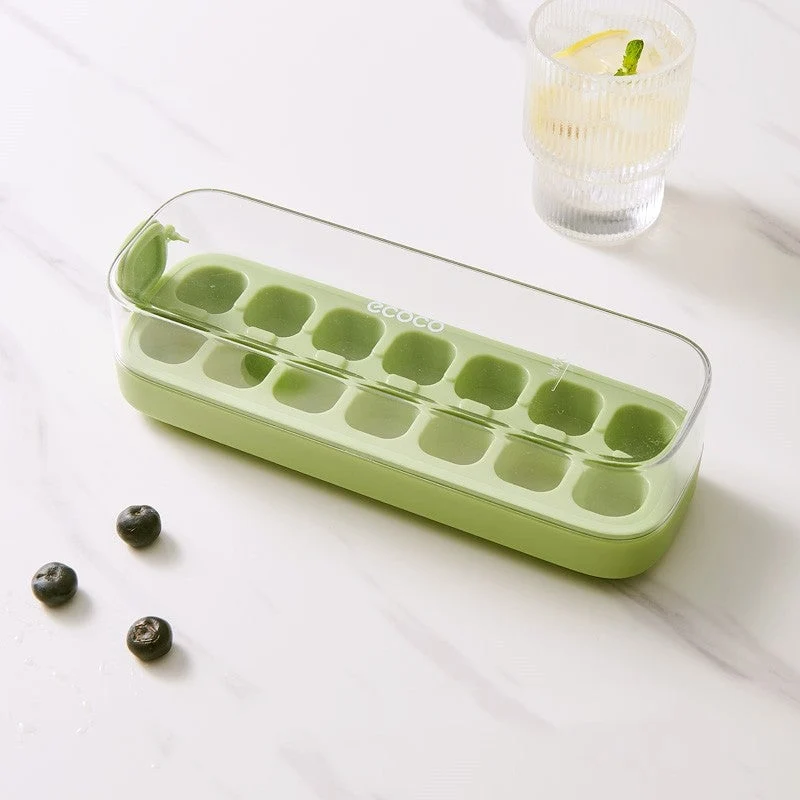 Eiswürfelbereiter mit Druck-Mechanik – ChillForge für perfekte Würfel ohne Kleckern | Stapelbar, leicht zu reinigen | Größen frei wählbar