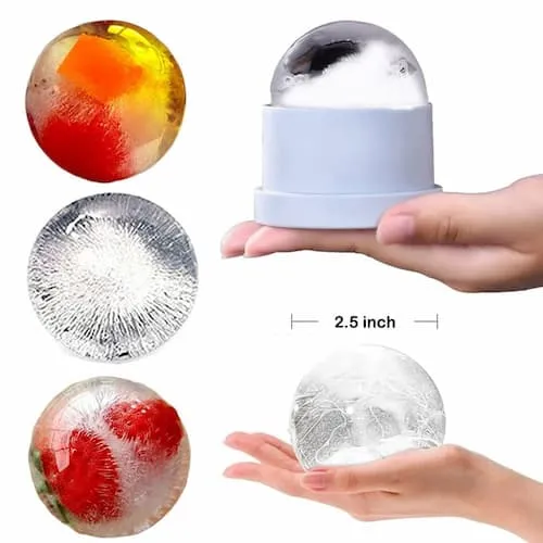 Eiswürfelform für große Eiskugeln – FrostVibe Set (2 Stück) | Langsam schmelzend für Whiskey & Cocktails | BPA-frei, spülmaschinenfest