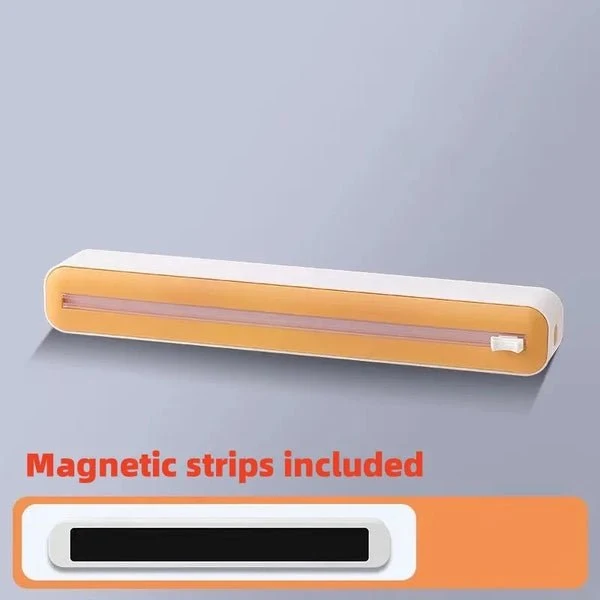 Folienspender mit Präzisions-Schneider für Frischhaltefolie & Alufolie | Für 15–30 cm Rollen | Magnetdeckel, Saugnäpfe, kompakt